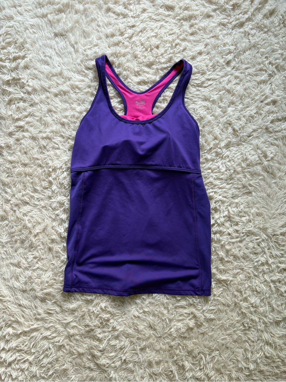 Purple Champion Tank with Pink built in bra